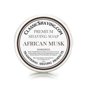 African Musk Scent - Classic Shaving Mug Soap - 2.5" Regular Size