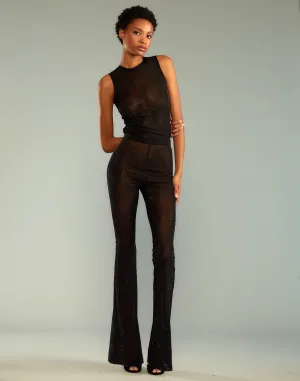Amelia Crystal Mesh Pants