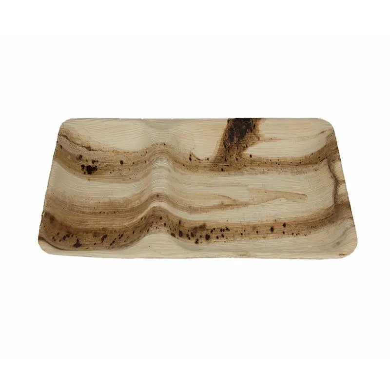 Areca Nut Leaf Divided Plate 5PC