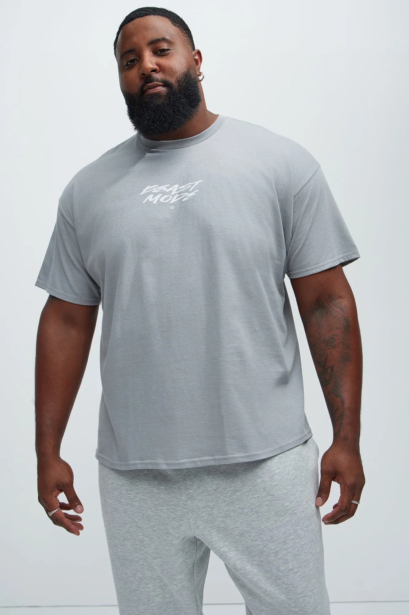 Beast Mode Activated Short Sleeve Tee - Grey
