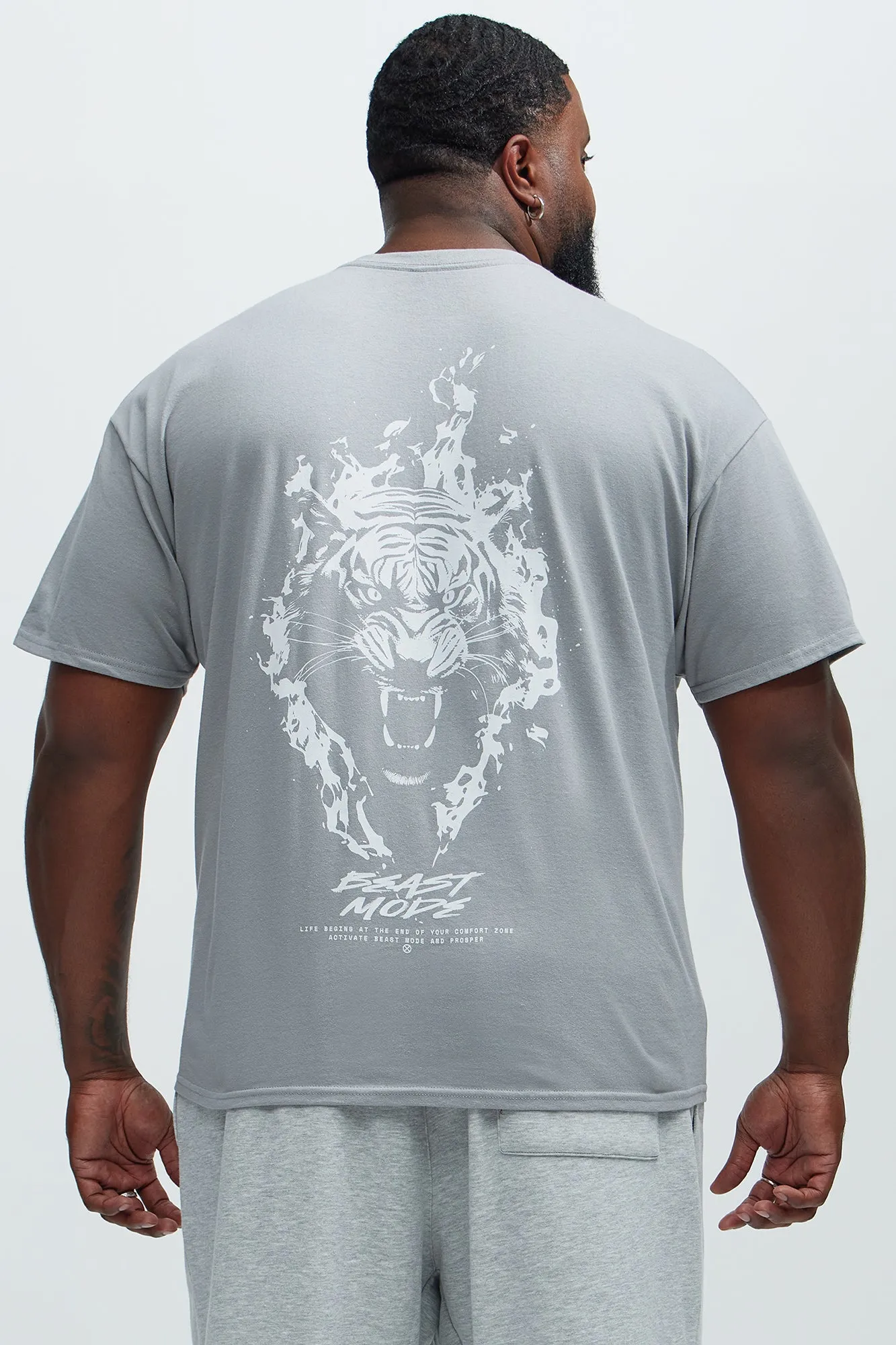 Beast Mode Activated Short Sleeve Tee - Grey