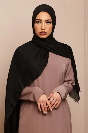 Black Lenzing Modal Hijab