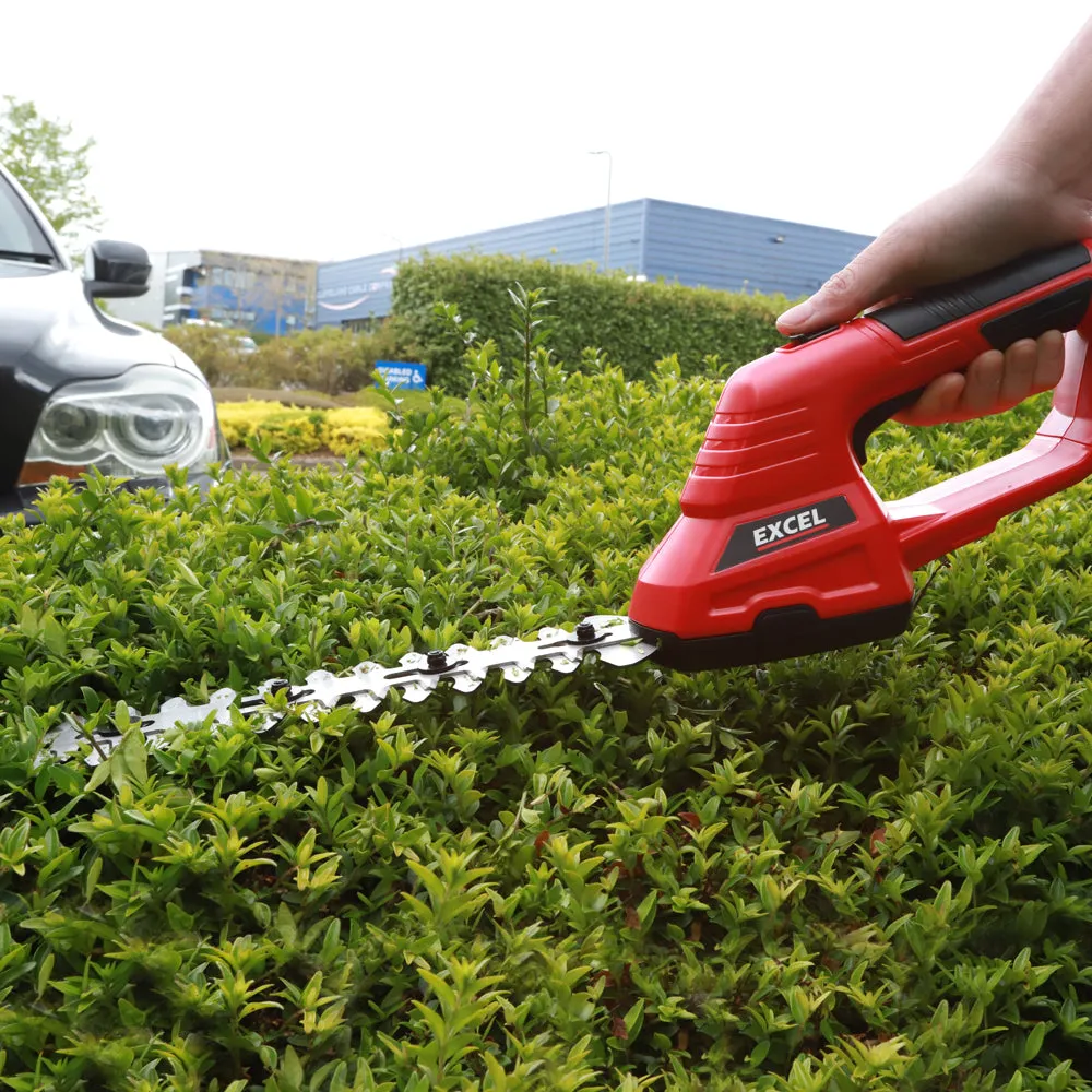 Excel 18V Hedge Trimmer & Grass Shear with 2 x 5.0Ah Batteries   Fast Charger EXL5235