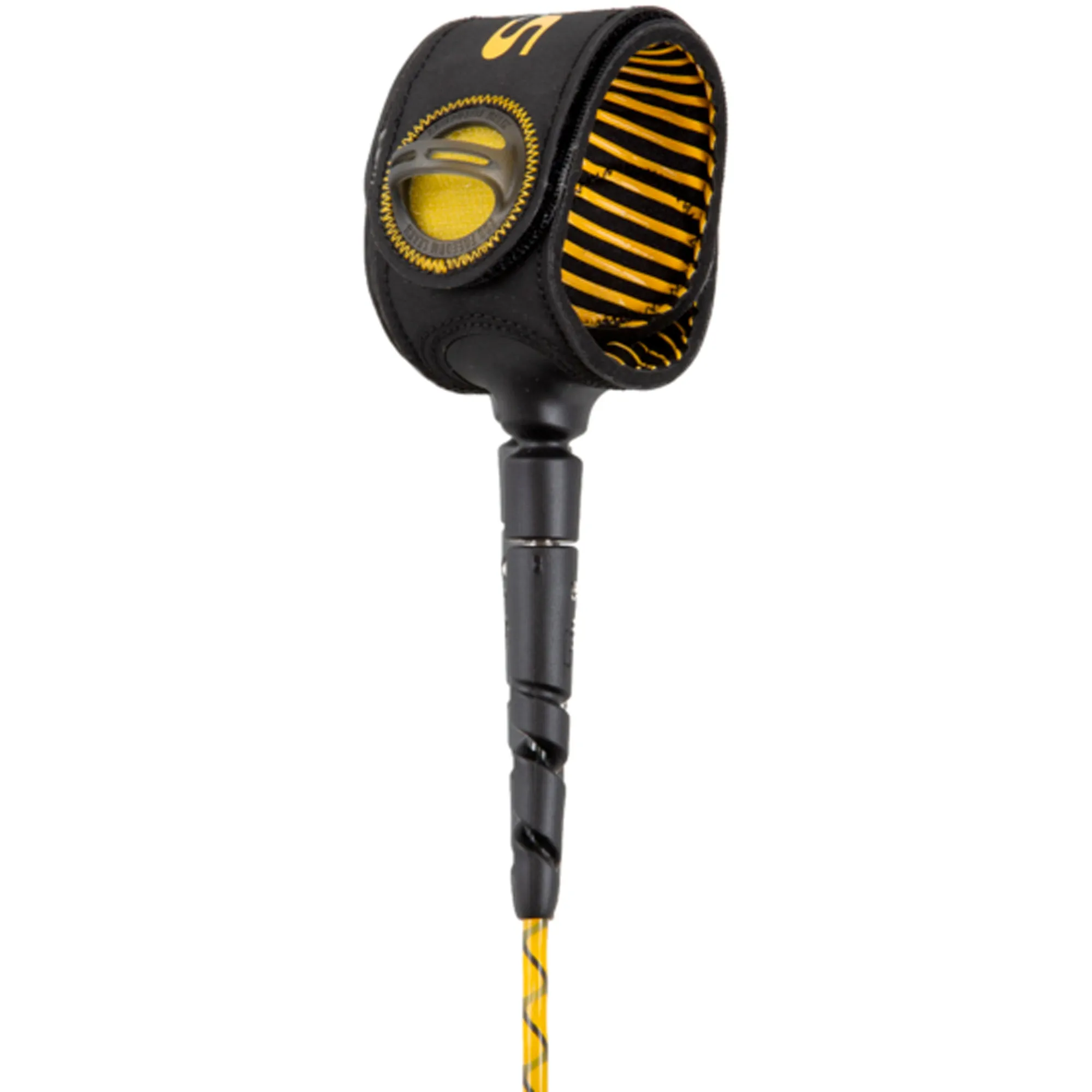 FCS Freedom Helix Comp Surfboard Leash - 6'/Mango/Black