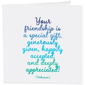 Friendship Is Special Greeting Card