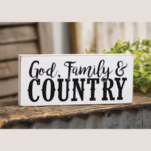 God, Family & Country Block
