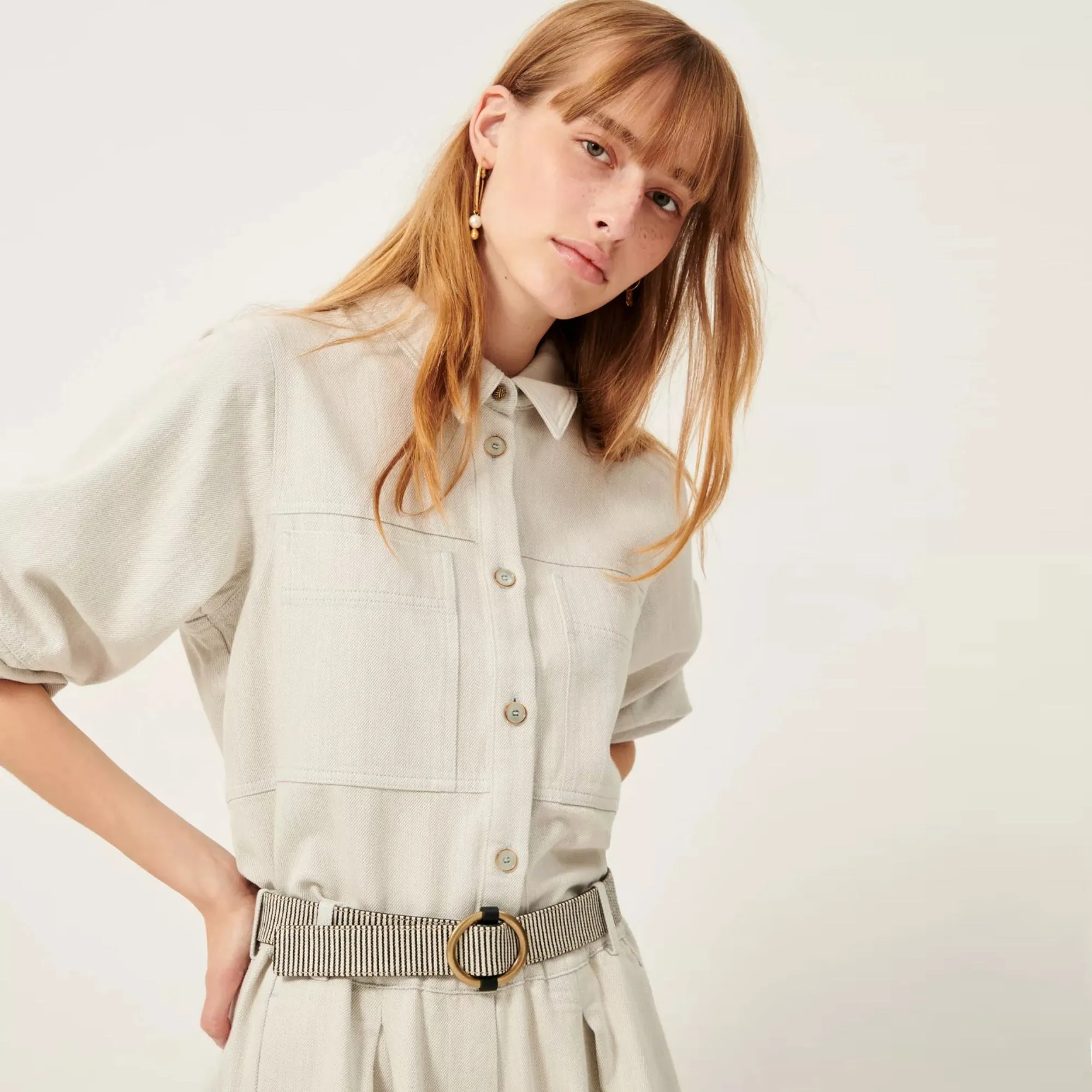 Leone Overshirt Puff Sleeve (Icy)