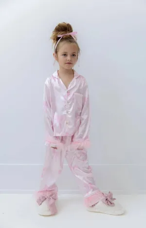Lola & The Boys Pretty in Bows Silk Pajama Set