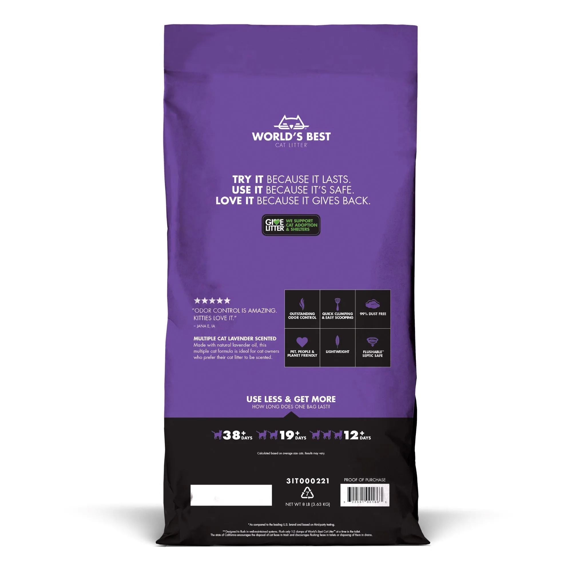 World's Best Cat Litter 8lb Lavender Scented